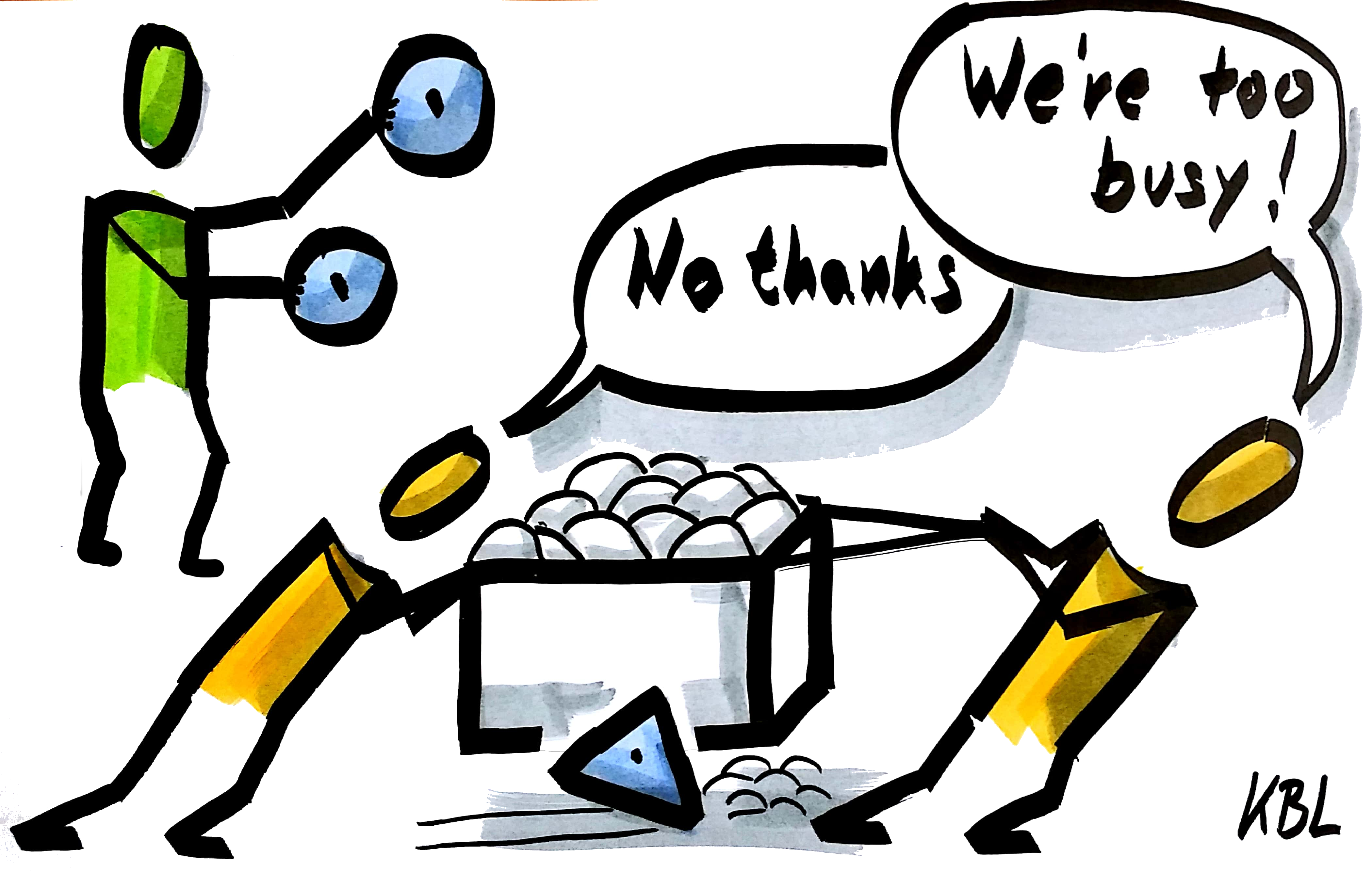 Nein danke, zu beschäftigt